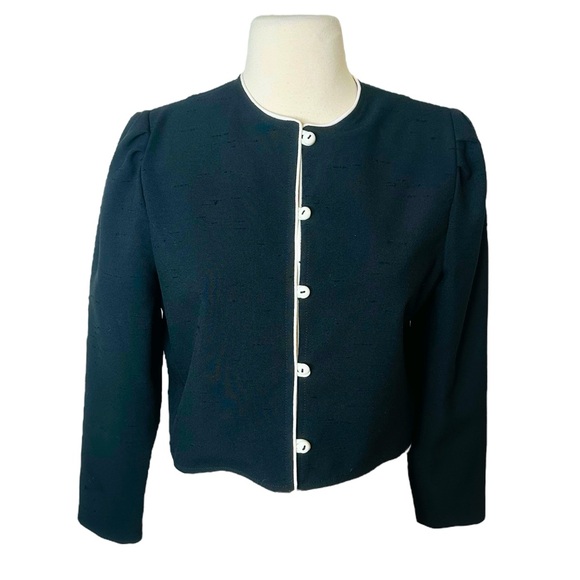 HENRY LEE VINTAGE BLK WHITE BUTTON JACKET - Picture 1 of 7